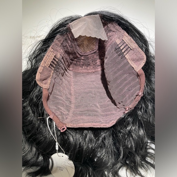 HAIR, 12” long, Wavy, center part, Black - Picture 8 of 8